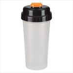 Frosted Bottle with Black Lid and Orange Flip-Top